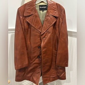 Vintage Pre-owned Stratojac Leather Jacket Men's Size 44
